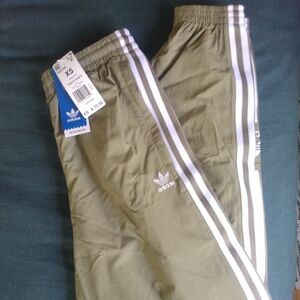 Adidas olive green track pants size XS, NWT